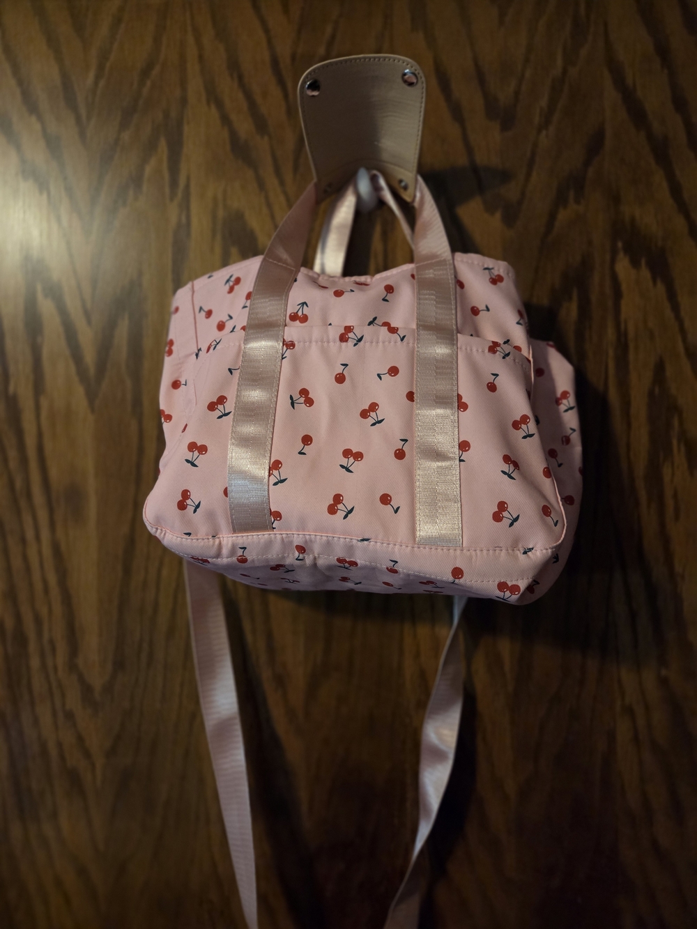 Pink Cherry Print Tote Bag - Women's Everyday Carry